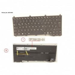 34076483 - KEYBOARD BLACK W/ BL GERMAN