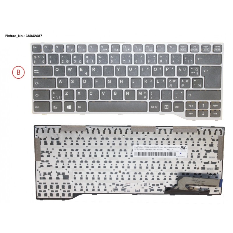 38042687 - KEYBOARD ANTIB. NORDIC/EST