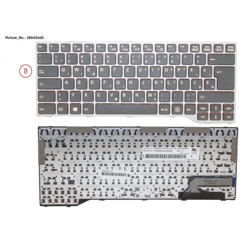 38042660 - KEYBOARD BLACK W/O TS EAST EUROPE