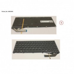 34053583 - KEYBOARD BLACK W/ BL GERMAN