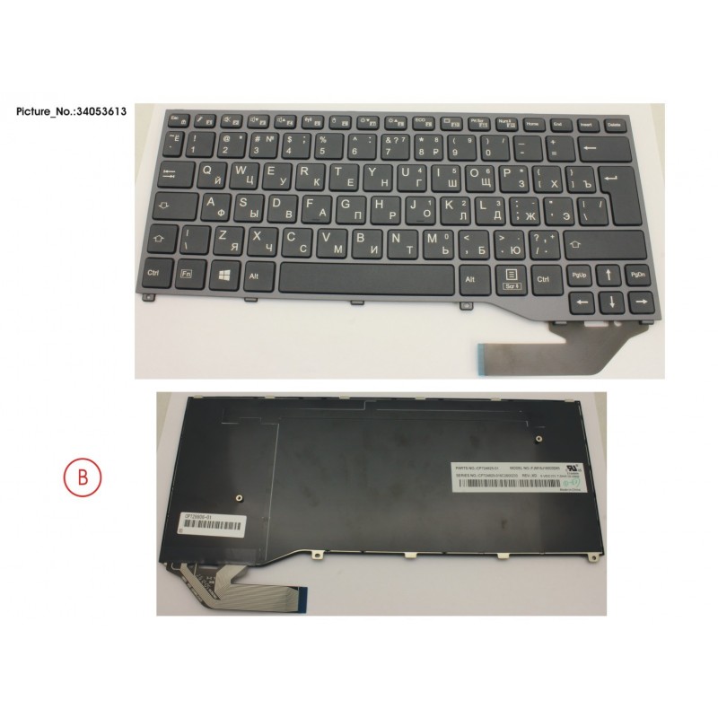 34053613 - KEYBOARD BLACK W/O TS RUSSIA/US