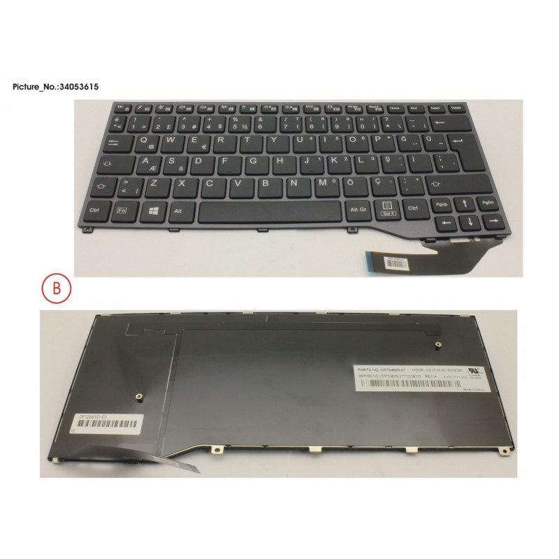 34053615 - KEYBOARD BLACK W/O TS TURKEY