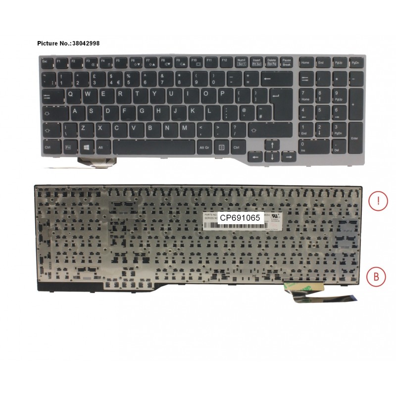 38042998 - KEYBOARD 10KEY ANTIB. UK