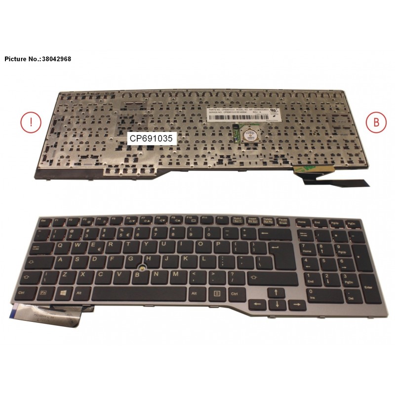 38042968 - KEYBOARD 10KEY BLACK W/ TS US