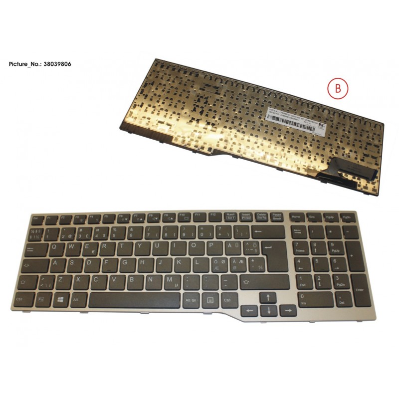 38039806 - KEYBOARD 10KEY ANTIB. NORDIC/EST