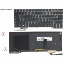 38042925 - KEYBOARD BLACK W/ BL TURKEY