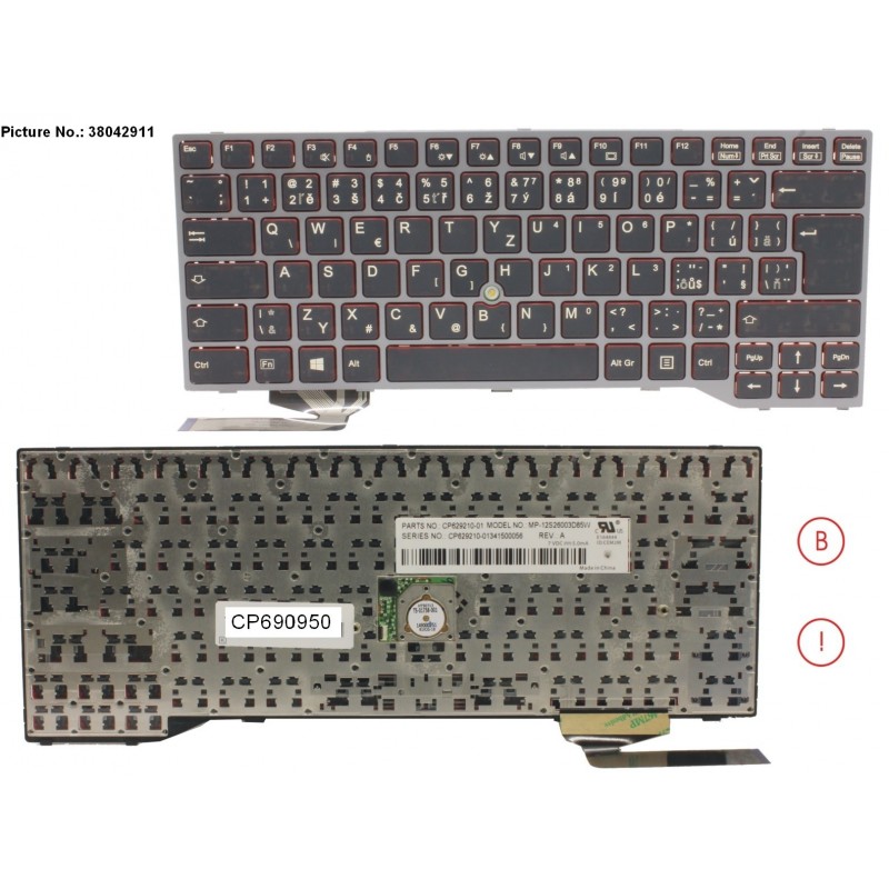38042911 - KEYBOARD BLACK W/ TS CZECH/SLOVAKIA