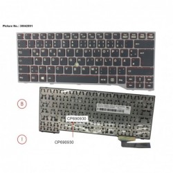 38042891 - KEYBOARD BLACK W/ TS GERMAN